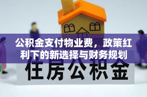 浪卡子公积金支付物业费，政策红利下的新选择与财务规划