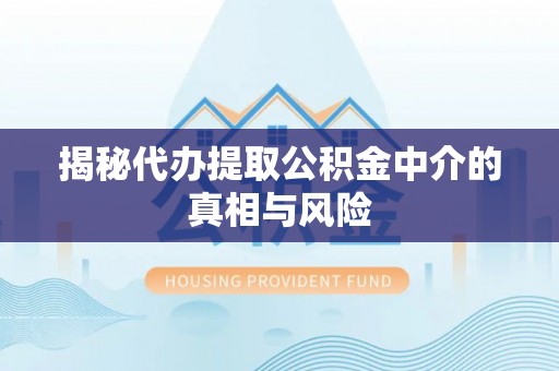 浪卡子揭秘代办提取公积金中介的真相与风险