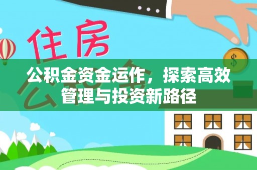 浪卡子公积金资金运作，探索高效管理与投资新路径